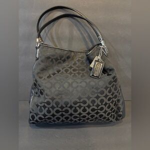 Coach Madison Black Pebble Leather Phoebe Shoulder Bag #25637